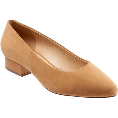 Trotters Jewel Escarpin Pour Femmes En Suede Brown - Publicité Trotters Jewel Escarpin Pour Femmes En Suede Brown - Publicité