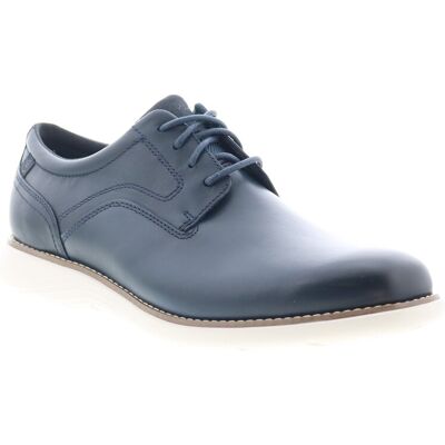 Rockport Garett Plain Toe Cj5650 Mens Blue Leather Oxfords Plain Toe Shoes - Publicité Rockport Garett Plain Toe Cj5650 Mens Blue Leather Oxfords Plain Toe Shoes - Publicité