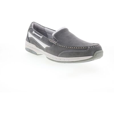 Dunham Captain Venetian Chaussures Bateau Pour Hommes En Cuir Gris - Publicité Dunham Captain Venetian Chaussures Bateau Pour Hommes En Cuir Gris - Publicité