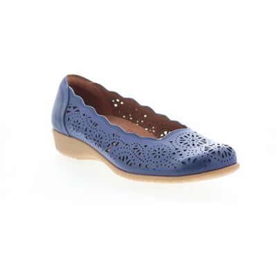 Cobb Hill Rory Ballet Pour Femmes En Cuir Bleu - Publicité Cobb Hill Rory Ballet Pour Femmes En Cuir Bleu - Publicité