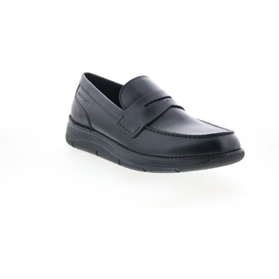 Rockport Liam Rmliam Mens Black Wide Leather Loafers & Slip Ons Penny Shoes - Publicité Rockport Liam Rmliam Mens Black Wide Leather Loafers & Slip Ons Penny Shoes - Publicité