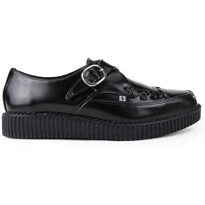 Tuk Footwear Tuk Chaussures En Cuir Noir Pour Hommes Et Femmes Avec Boucle À Monks Pointue - Publicité Tuk Footwear Tuk Chaussures En Cuir Noir Pour Hommes Et Femmes Avec Boucle À Monks Pointue - Publicité