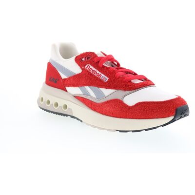 Reebok Ers World Baskets Pour Hommes En Suede Rouge - Publicité Reebok Ers World Baskets Pour Hommes En Suede Rouge - Publicité