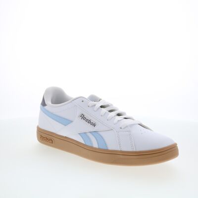 Reebok Court Retro Baskets Pour Hommes En Cuir Blanc - Publicité Reebok Court Retro Baskets Pour Hommes En Cuir Blanc - Publicité
