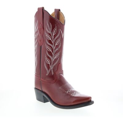 Jama Old West Lf1574 Santiague Pour Femmes En Cuir Rouge - Publicité Jama Old West Lf1574 Santiague Pour Femmes En Cuir Rouge - Publicité
