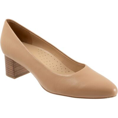 Trotters Kari Escarpin Pour Femmes En Cuir Bronzage - Publicité Trotters Kari Escarpin Pour Femmes En Cuir Bronzage - Publicité