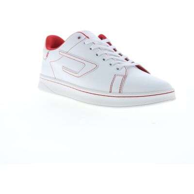 Diesel S-Athene Low Baskets Pour Hommes En Cuir Blanc - Publicité Diesel S-Athene Low Baskets Pour Hommes En Cuir Blanc - Publicité