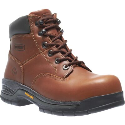 Wolverine Harrison Steel Toe 6\" Pour Hommes En Cuir Brown - Publicité Wolverine Harrison Steel Toe 6\" Pour Hommes En Cuir Brown - Publicité