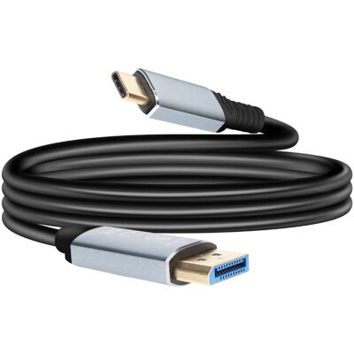 Linq Câble Vidéo Displayport Vers Usb-C 4k 60hz 1.8m Pour Pc Et Tablette Noir - Publicité Linq Câble Vidéo Displayport Vers Usb-C 4k 60hz 1.8m Pour Pc Et Tablette Noir - Publicité