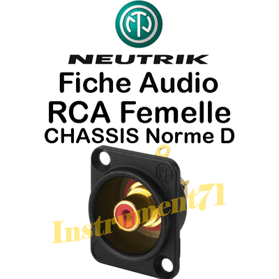 Fiche Rca Femelle Chassis Reperage Rouge Marque Neutrik Réference Nf2db0 - Publicité Fiche Rca Femelle Chassis Reperage Rouge Marque Neutrik Réference Nf2db0 - Publicité