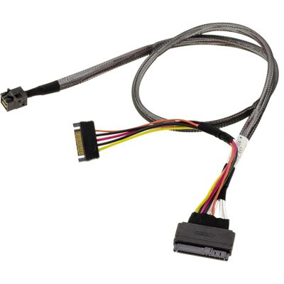 Kalea-Informatique Cordon Câble Connecteurs Slim Sas Sff-8643 Mâle Vers U.2 Sff-8639 80cm Amphenol - Publicité Kalea-Informatique Cordon Câble Connecteurs Slim Sas Sff-8643 Mâle Vers U.2 Sff-8639 80cm Amphenol - Publicité