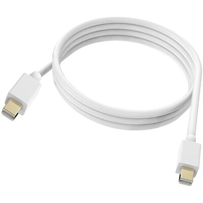 Câble vidéo Mini DisplayPort mâle à mâle 4K Haute Résolution - Blanc - Publicité Câble vidéo Mini DisplayPort mâle à mâle 4K Haute Résolution - Blanc - Publicité