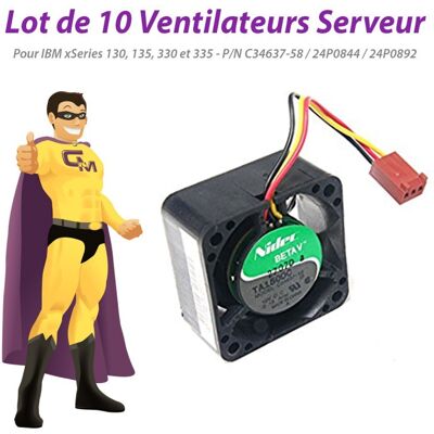 Lot X10 Ventilateurs Ibm Xseries 130 135 330 335 Nidec C34637-58 24p0844 24p0892 - Publicité Lot X10 Ventilateurs Ibm Xseries 130 135 330 335 Nidec C34637-58 24p0844 24p0892 - Publicité