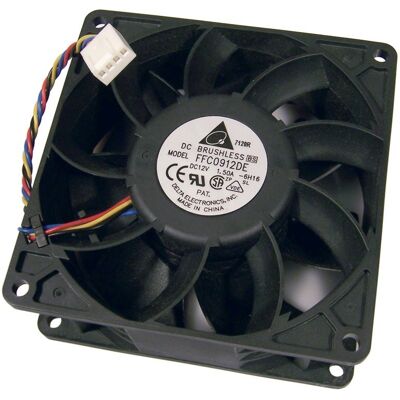 Ventilateurs Delta Dc Brushless Ffc0912de Dc 12v 1.50a Fan 4-Pin 10cm 90x90x38mm - Publicité Ventilateurs Delta Dc Brushless Ffc0912de Dc 12v 1.50a Fan 4-Pin 10cm 90x90x38mm - Publicité