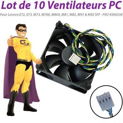 IBM Lot X10 Ventilateurs Pc Lenovo E72 E73 M73 M700 M800 M81 M82 M91 M92 Sff 45k6530 - Publicité IBM Lot X10 Ventilateurs Pc Lenovo E72 E73 M73 M700 M800 M81 M82 M91 M92 Sff 45k6530 - Publicité