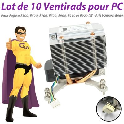 Fujitsu Siemens Lot X10 Ventirads Pc Fujitsu E500 E520 E700 E720 E900 E910 E920 Dt V26898-B969 - Publicité Fujitsu Siemens Lot X10 Ventirads Pc Fujitsu E500 E520 E700 E720 E900 E910 E920 Dt V26898-B969 - Publicité