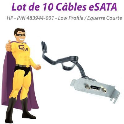 Lot X10 Câbles Façade I/o Sata Esata Hp 483944-001 40cm Low Profile - Publicité Lot X10 Câbles Façade I/o Sata Esata Hp 483944-001 40cm Low Profile - Publicité