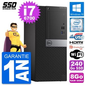 Pc Tour Dell Optiplex 7050 Intel I7-6700 Ram 8go Ssd 240go Hdmi Windows 10 Wifi - Publicité Pc Tour Dell Optiplex 7050 Intel I7-6700 Ram 8go Ssd 240go Hdmi Windows 10 Wifi - Publicité