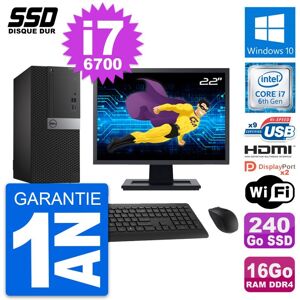 Pc Tour Dell 7050 Ecran 22\" Core I7-6700 Ram 16go Ssd 240go Hdmi Windows 10 Wifi - Publicité Pc Tour Dell 7050 Ecran 22\" Core I7-6700 Ram 16go Ssd 240go Hdmi Windows 10 Wifi - Publicité