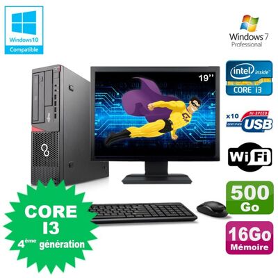 Fujitsu Siemens Lot Pc Fujitsu E720 E85+ I3-4130 3.4ghz 16go 500go Graveur Wifi W7 + Ecran 19\ - Publicité Fujitsu Siemens Lot Pc Fujitsu E720 E85+ I3-4130 3.4ghz 16go 500go Graveur Wifi W7 + Ecran 19\ - Publicité