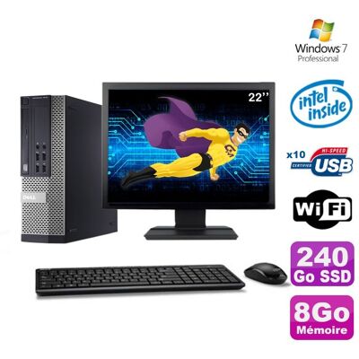 Lot Pc Dell Optiplex 990 Sff G630 2.7ghz 8go 240go Ssd Dvd Wifi W7 + Ecran 22\ - Publicité Lot Pc Dell Optiplex 990 Sff G630 2.7ghz 8go 240go Ssd Dvd Wifi W7 + Ecran 22\ - Publicité
