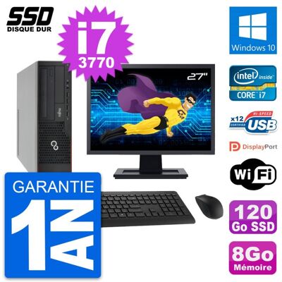 Fujitsu Siemens Pc Fujitsu E910 Dt Ecran 27\" Intel I7-3770 Ram 8go Ssd 120go Windows 10 Wifi - Publicité Fujitsu Siemens Pc Fujitsu E910 Dt Ecran 27\" Intel I7-3770 Ram 8go Ssd 120go Windows 10 Wifi - Publicité