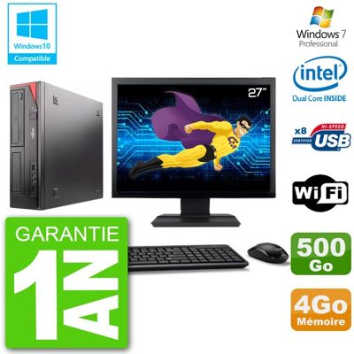 Fujitsu Siemens Pc Fujitsu Esprimo E520 Ecran 27\" G3220 Ram 4go Disque 500go Graveur Dvd Wifi W7 - Publicité Fujitsu Siemens Pc Fujitsu Esprimo E520 Ecran 27\" G3220 Ram 4go Disque 500go Graveur Dvd Wifi W7 - Publicité