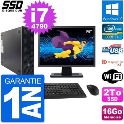 Pc Hp Prodesk 600 G1 Sff Ecran 19\" Core I7-4790 Ram 16go Ssd 2to Windows 10 Wifi - Publicité Pc Hp Prodesk 600 G1 Sff Ecran 19\" Core I7-4790 Ram 16go Ssd 2to Windows 10 Wifi - Publicité