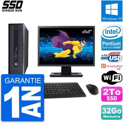 Pc Hp Prodesk 600 G1 Sff Ecran 22\" Intel G3220 Ram 32go Ssd 2to Windows 10 Wifi - Publicité Pc Hp Prodesk 600 G1 Sff Ecran 22\" Intel G3220 Ram 32go Ssd 2to Windows 10 Wifi - Publicité