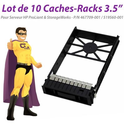 Lot X10 Caches Rack 3.5\" Hp Dl165 Dl180 Dl380 G6 Ml110 G7 467709-001 519560-001 - Publicité Lot X10 Caches Rack 3.5\" Hp Dl165 Dl180 Dl380 G6 Ml110 G7 467709-001 519560-001 - Publicité