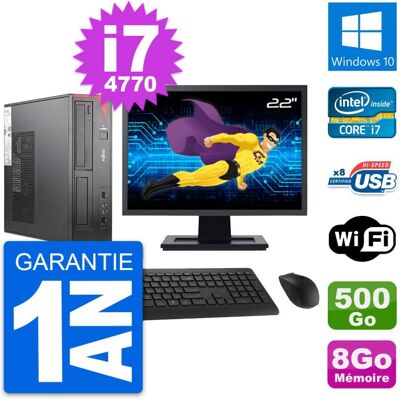 Fujitsu Siemens Pc Fujitsu E520 Dt Ecran 22\" Intel I7-4770 Ram 8go Disque 500go Windows 10 Wifi - Publicité Fujitsu Siemens Pc Fujitsu E520 Dt Ecran 22\" Intel I7-4770 Ram 8go Disque 500go Windows 10 Wifi - Publicité