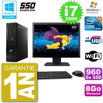 Fujitsu Siemens Pc Fujitsu Esprimo E500 E85+ Dt Ecran 22\" I7-2600 Ram 8go Ssd 960go Dvd Wifi W7 - Publicité Fujitsu Siemens Pc Fujitsu Esprimo E500 E85+ Dt Ecran 22\" I7-2600 Ram 8go Ssd 960go Dvd Wifi W7 - Publicité