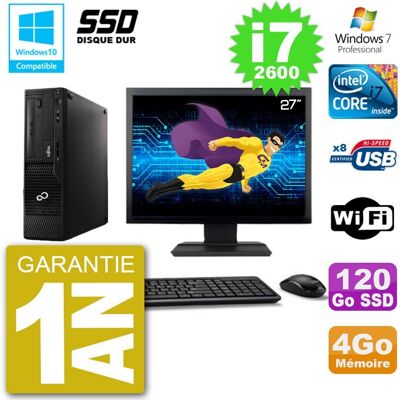 Fujitsu Siemens Pc Fujitsu Esprimo E500 E85+ Dt Ecran 27\" I7-2600 Ram 4go Ssd 120go Dvd Wifi W7 - Publicité Fujitsu Siemens Pc Fujitsu Esprimo E500 E85+ Dt Ecran 27\" I7-2600 Ram 4go Ssd 120go Dvd Wifi W7 - Publicité