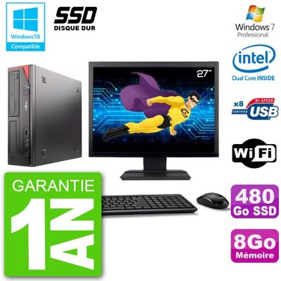 Fujitsu Siemens Esprimo E520 - Écran 27" - G3220 - SSD 480Go - PC de bureau - Publicité Fujitsu Siemens Esprimo E520 - Écran 27" - G3220 - SSD 480Go - PC de bureau - Publicité