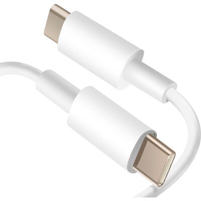 Câble USB-C à USB-C Avizar - 1m, Blanc - Données & Charge - Publicité Câble USB-C à USB-C Avizar - 1m, Blanc - Données & Charge - Publicité