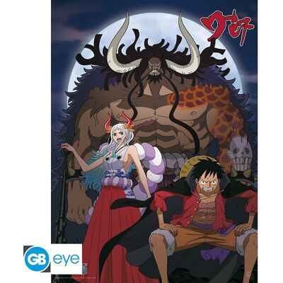 Gb Eye One Piece - Affiche Chibi 52x38 - Luffy & Yamato Contre Kaido - Publicité Gb Eye One Piece - Affiche Chibi 52x38 - Luffy & Yamato Contre Kaido - Publicité