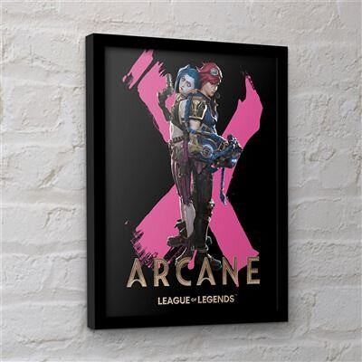 Arcane Jinx Vi Duo Impression De Collection Encadrée Pyramid International - Publicité Arcane Jinx Vi Duo Impression De Collection Encadrée Pyramid International - Publicité