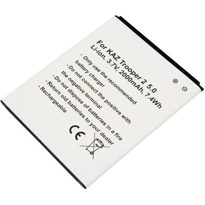 Avizar Batterie Kazam Trooper 2 5.0 Li-Ion 3.7v 1000mah 7.4wh Blanc - Publicité Avizar Batterie Kazam Trooper 2 5.0 Li-Ion 3.7v 1000mah 7.4wh Blanc - Publicité