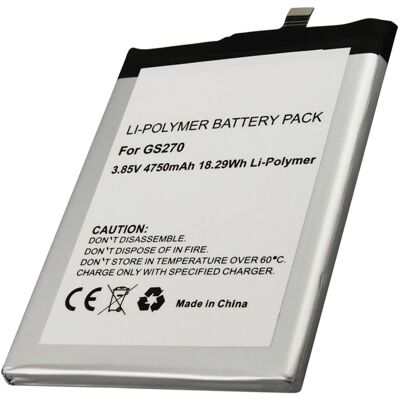 Avizar Batterie Pour Gigaset Gs270 Li-Polymer 3.85v 4750mah 18.3wh Noir / Argent - Publicité Avizar Batterie Pour Gigaset Gs270 Li-Polymer 3.85v 4750mah 18.3wh Noir / Argent - Publicité