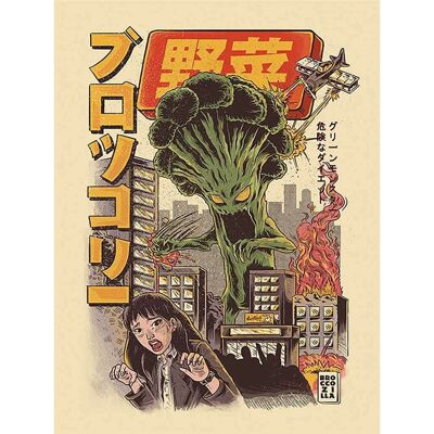 Illustré Broccozilla Profonde Toile Imprimée Art Pyramid International - Publicité Illustré Broccozilla Profonde Toile Imprimée Art Pyramid International - Publicité