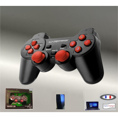 Esperanza Manette De Jeux Gamer Warrior Gx300 Pour Pc Laptop Digital Analogue 12 Boutons - Publicité Esperanza Manette De Jeux Gamer Warrior Gx300 Pour Pc Laptop Digital Analogue 12 Boutons - Publicité