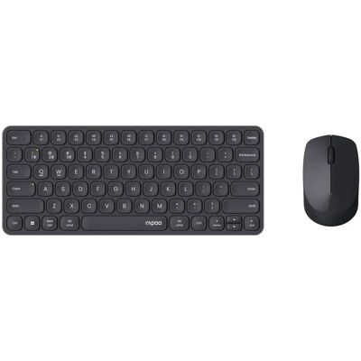 Rapoo 9010m Ensemble Combiné Clavier Qwerty(Nl) + Souris Noir - Publicité Rapoo 9010m Ensemble Combiné Clavier Qwerty(Nl) + Souris Noir - Publicité