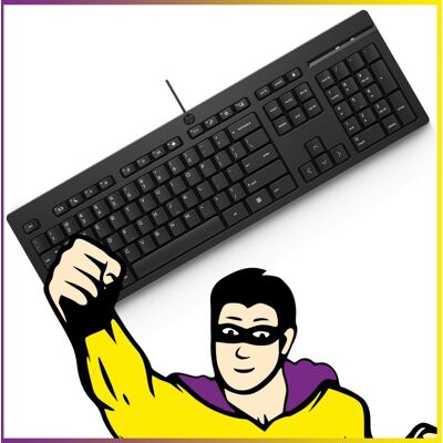 Clavier Pc Azerty Usb Hp Ph0u Ku-1469 Sk-2120 Kbar211 105 Touches Noir - Publicité Clavier Pc Azerty Usb Hp Ph0u Ku-1469 Sk-2120 Kbar211 105 Touches Noir - Publicité
