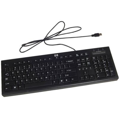 Clavier Azerty Noir Usb Hp Pr1101u 537924-001 697737-051 Pc Keyboard 105 Touches - Publicité Clavier Azerty Noir Usb Hp Pr1101u 537924-001 697737-051 Pc Keyboard 105 Touches - Publicité