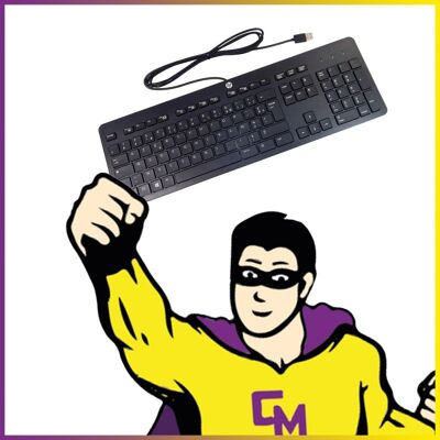 Clavier Pc Azerty Usb Hp Sk-2120 Ku-1469 803181-05 803823-511 105 Touches Noir - Publicité Clavier Pc Azerty Usb Hp Sk-2120 Ku-1469 803181-05 803823-511 105 Touches Noir - Publicité
