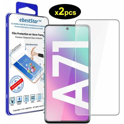 Ebeststar Packx2 Verre Tremp� Pour Samsung Galaxy A71 A715f Film Protection Ecran - Publicité Ebeststar Packx2 Verre Tremp� Pour Samsung Galaxy A71 A715f Film Protection Ecran - Publicité