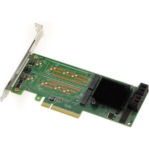 Carte Contrôleur de Stockage Kalea-Informatique - PCIe 4x, SSD M.2 SATA, 4x HDD SATA, RAID 0/1/10 - Publicité Carte Contrôleur de Stockage Kalea-Informatique - PCIe 4x, SSD M.2 SATA, 4x HDD SATA, RAID 0/1/10 - Publicité