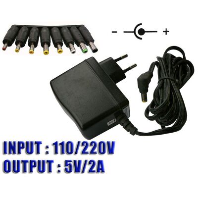 Kalea-Informatique Boîtier d'Alimentation Externe - 220V en 5V 2A + 8 Embouts - Publicité Kalea-Informatique Boîtier d'Alimentation Externe - 220V en 5V 2A + 8 Embouts - Publicité
