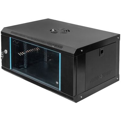 Sans Marque Baie Rack Netberg 19\" 6u 300x600x400, Murale, Noire N - Publicité Sans Marque Baie Rack Netberg 19\" 6u 300x600x400, Murale, Noire N - Publicité