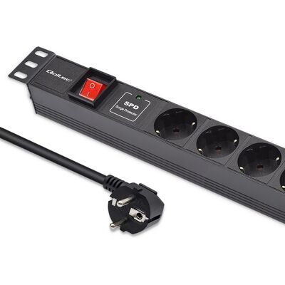 Sans Marque Qoltec Aluminium-Stromschienen-Pdu Für 19'' Rack 1u 16a 6xschuko 1,8m - Publicité Sans Marque Qoltec Aluminium-Stromschienen-Pdu Für 19'' Rack 1u 16a 6xschuko 1,8m - Publicité